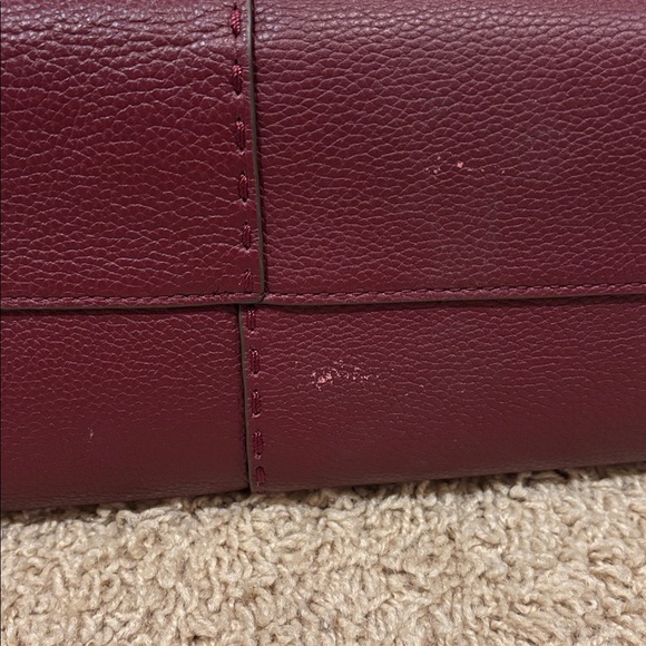 Tory Burch McGraw Burgundy Tote - Picture 8 of 11